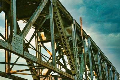 Low angle view of bridge against sky