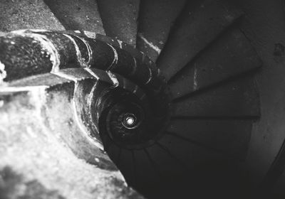 Close-up of spiral staircase