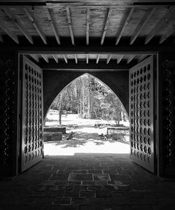 View of empty tunnel