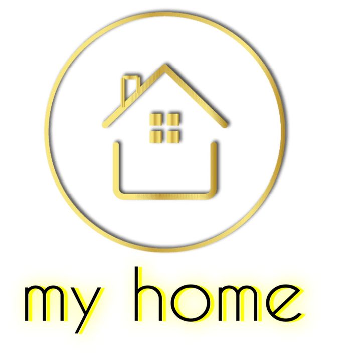 my home logo design My Home House Stylish People Logo Maker Logo Design Indian Logo Indian Graphic Indian Design Golden Design