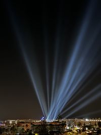 Close-up of illuminated cityscape