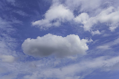 Low angle view of clouds in sky