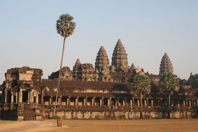 View of temple against clear sky