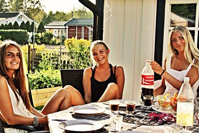 Portrait of smiling young woman