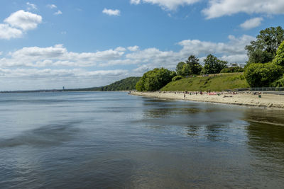 Scenic view of river against sky