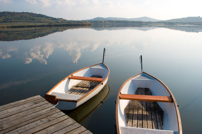 Panoramic view of lake against sky