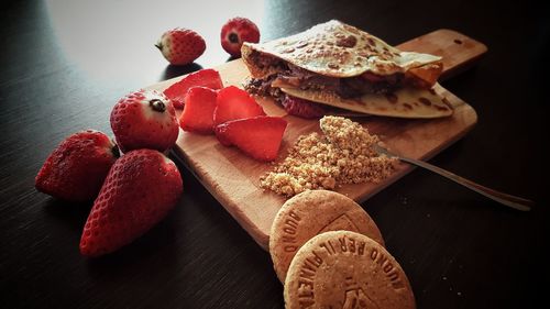 Close-up of fruits on table