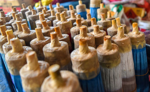 The produce of wooden umbrellas and mulberry paper at chiangmai thailand