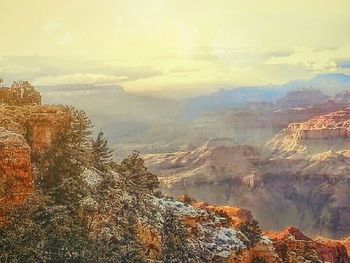 Scenic view of mountains