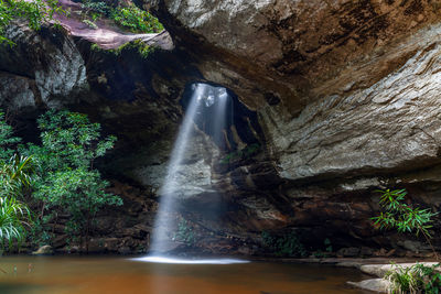 Scenic view of waterfall