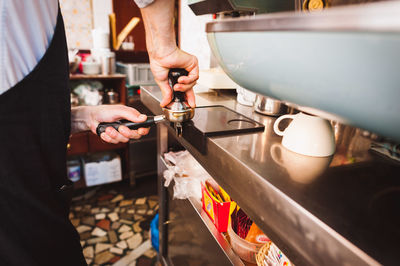 Cropped image of woman preparing food