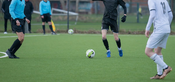 People playing soccer