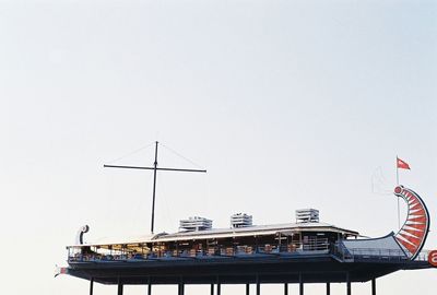 Low angle view of built structure against clear sky