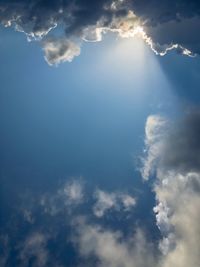 Low angle view of clouds in sky