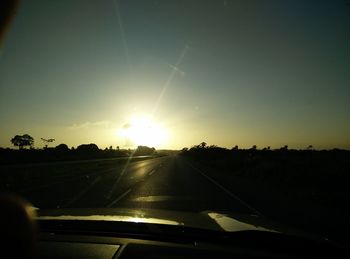 Country road at sunset