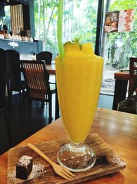 Close-up of drink on table in restaurant