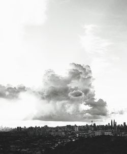 Panoramic view of cityscape against sky