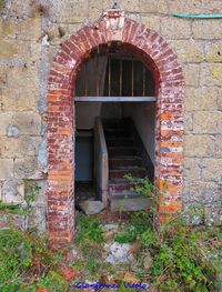 Entrance of abandoned building