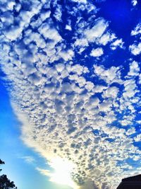 Low angle view of cloudy sky