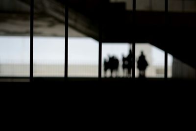 View of people in the dark