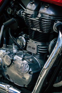 Close-up of motorcycle