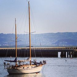 Boats sailing in sea