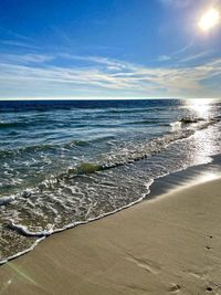 Scenic view of sea against sky