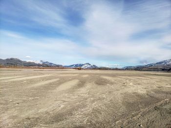 Scenic view of desert against sky