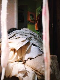 Close-up of window of house