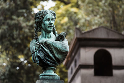 Low angle view of angel statue