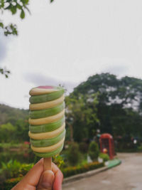 Person holding ice cream cone