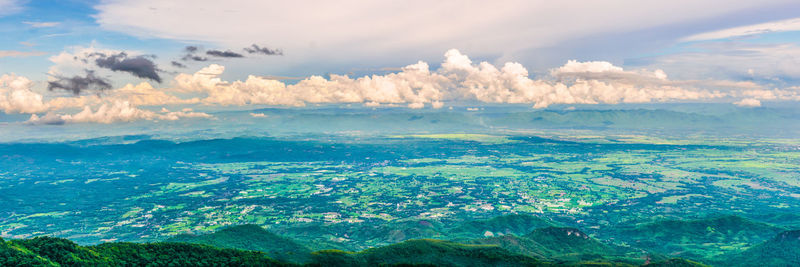 Aerial view of landscape against sky