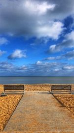 Scenic view of sea against sky