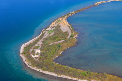 High angle view of sea shore