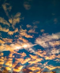 Low angle view of clouds in sky