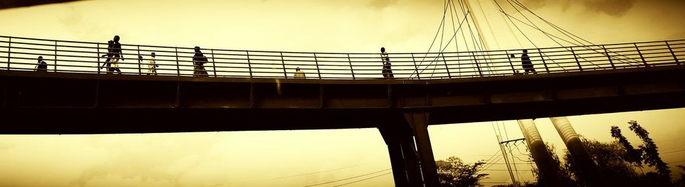 Low angle view of bridge against sky