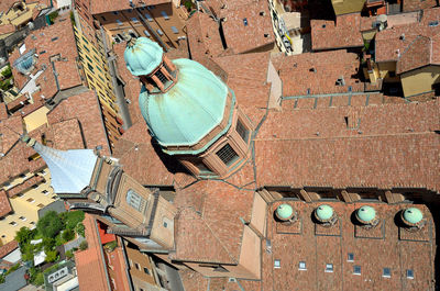 View from above of the church of san bartolomeo in bologna , italy
