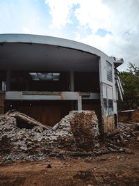 Abandoned building against sky