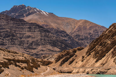 Scenic view of rocky mountains against sky