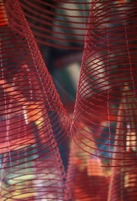 Close-up of spiral incenses