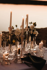 Place setting on table