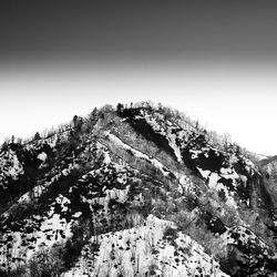 Scenic view of mountains against clear sky