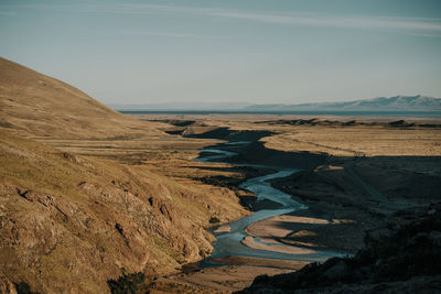 Scenic view of river in patagonia