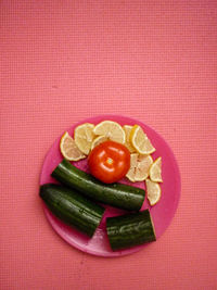 Directly above shot of fresh vegetables