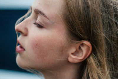 Close-up portrait of a woman