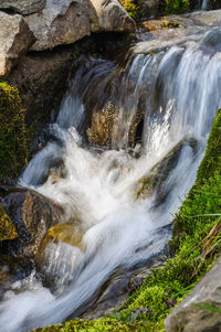 Scenic view of waterfall