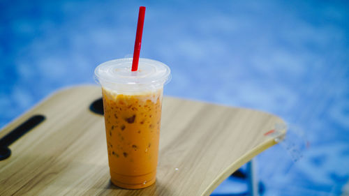 Close-up of drink on table