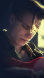 Close-up portrait of a girl