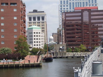 Buildings in city against sky