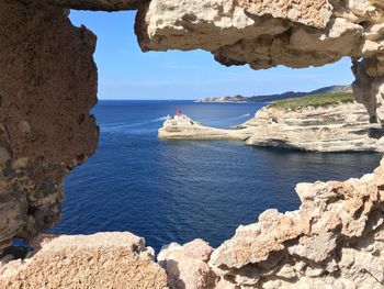 Rock formations at seaside